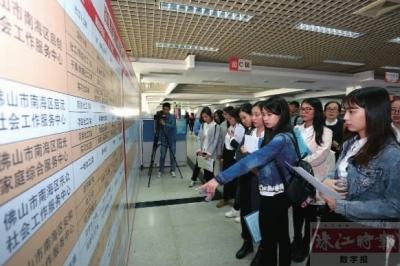 應(yīng)聘者觀看招聘崗位信息。.jpg